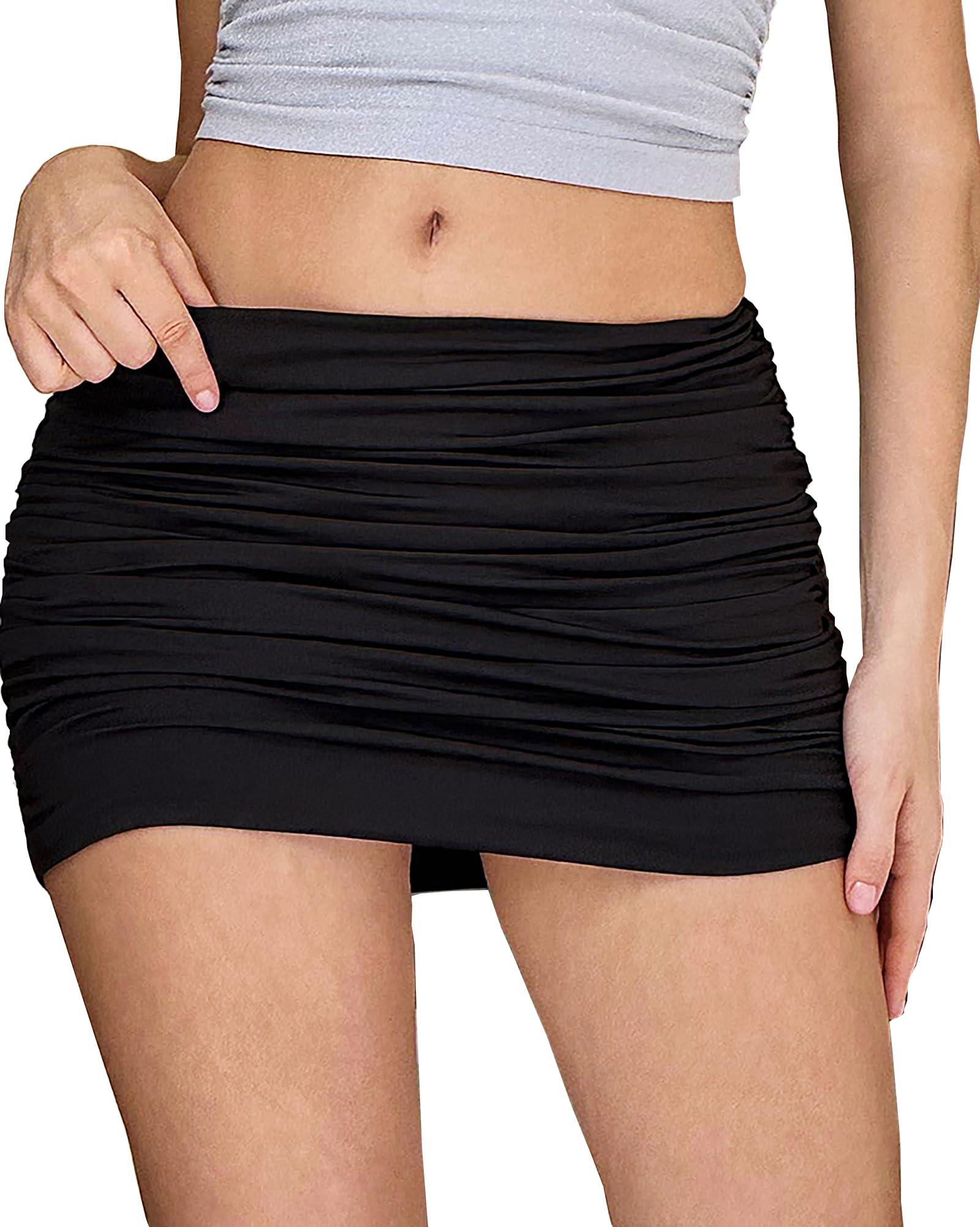 Wrotorea Falda sexy de tiro medio