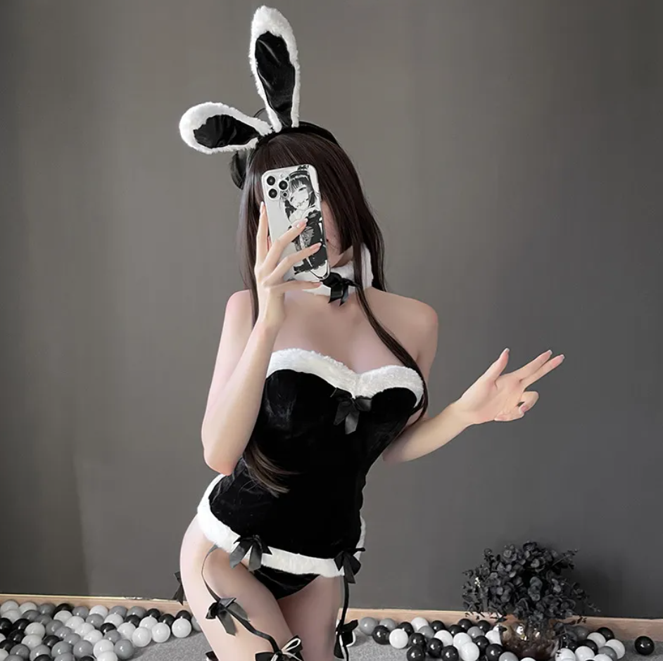 Conjunto de lencería de conejo para mujer