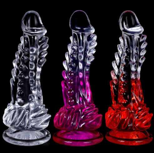 Realistic Clear Monster Dildo with Suction Cup