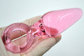 Tapa anal de cristal Falo Rosa