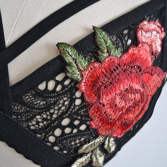 Lace Embroidered Cami Bra